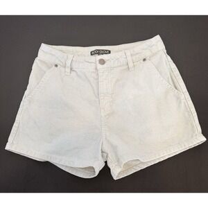 Beach Coastal Retro-style Aqua Waled Cotton Corduroy High-waist Shorts Size 3/28